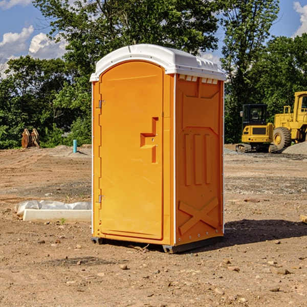 how often are the porta potties cleaned and serviced during a rental period in Drennen WV